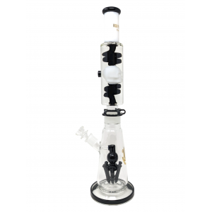 18" High Point Glass Skull Freezable Coil W/ 4 Arm Perc Water Pipe  [PHX455]